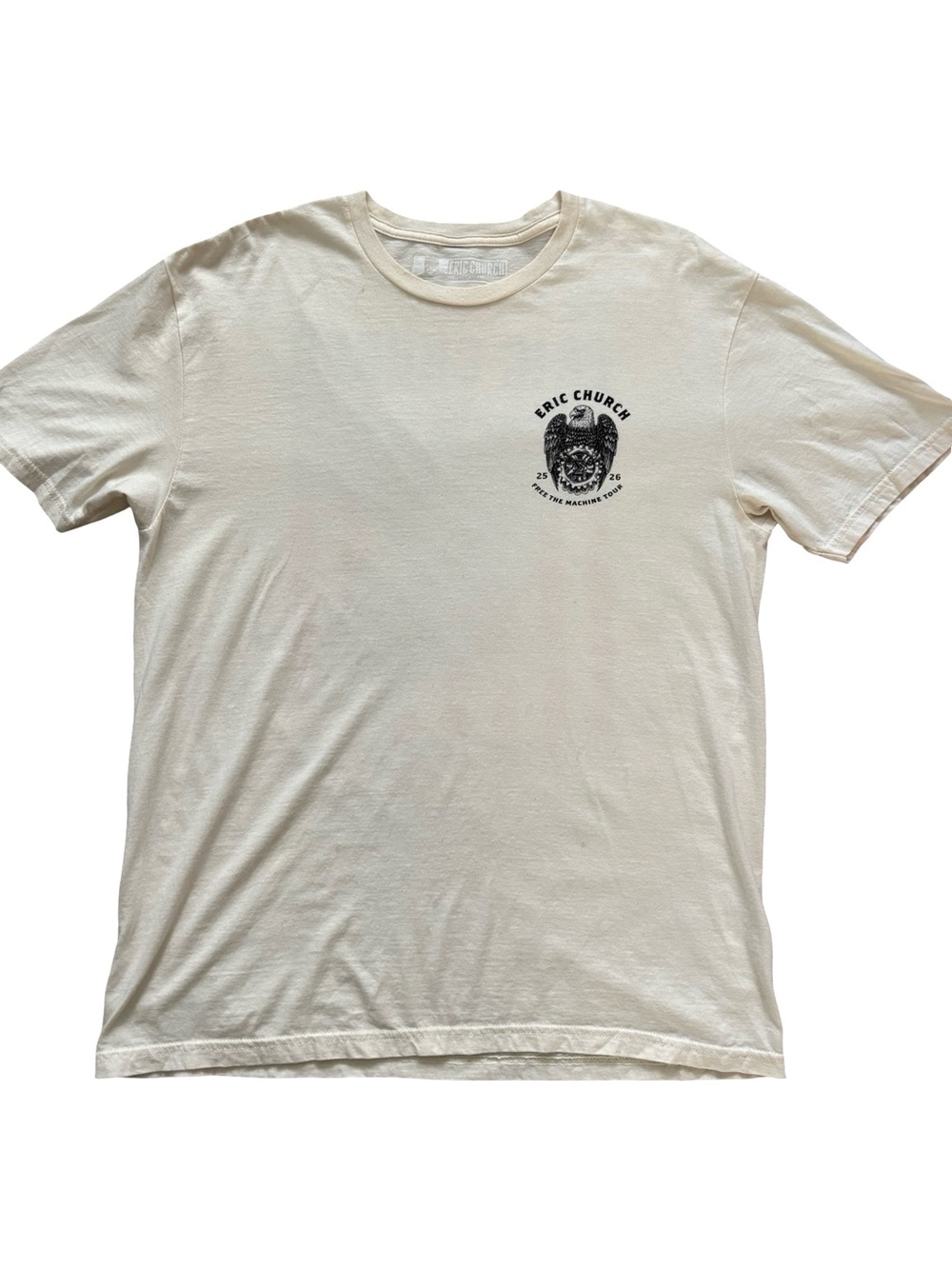 Eric Church Free The Machine Tour 2025–2026 Graphic Tee | Size Large